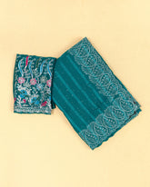SC3359 - Chiffon Georgette With Sarowski And Seperate Blouse Work